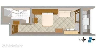 Studio flat AS-3061-g - Apartments Nemira (Omiš) - 3061