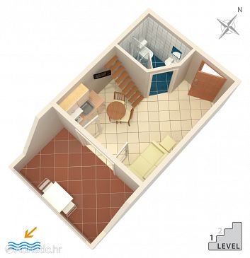 Studio flat AS-3205-b - Apartments Banjol (Rab) - 3205