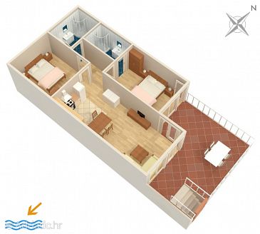 Apartment A-3253-a - Apartments Omiš (Omiš) - 3253
