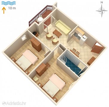 Apartment A-3460-c - Apartments Kraj (Pašman) - 3460