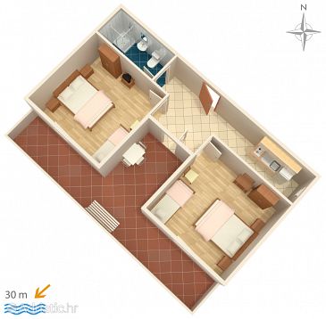 Apartment A-4065-b - Apartments and Rooms Zubovići (Pag) - 4065
