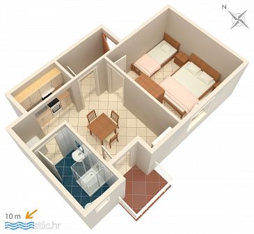 Apartment A-4086-b - Apartments Kustići (Pag) - 4086