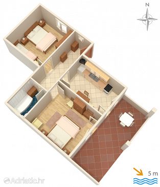 Apartment A-4093-a - Apartments Mandre (Pag) - 4093
