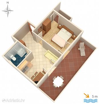 Apartment A-4093-b - Apartments Mandre (Pag) - 4093