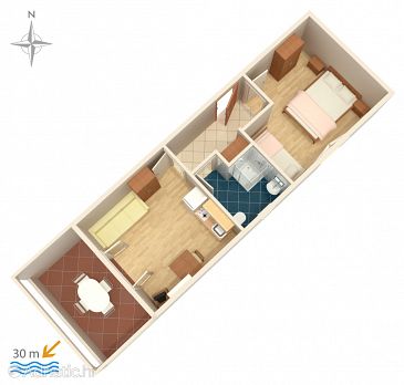Apartment A-4129-c - Apartments Kustići (Pag) - 4129