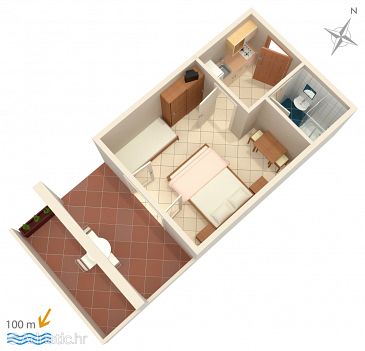 Plan Zubovići, Plan u smještaju tipa apartment, WIFI.
