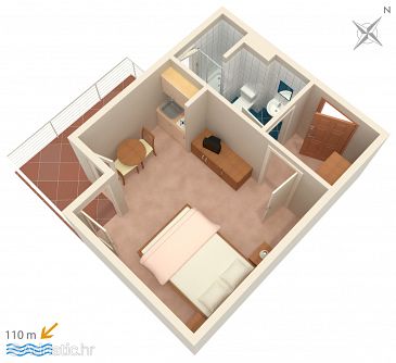 Studio flat AS-4325-b - Apartments Podstrana (Split) - 4325