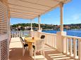 Shared terrace Lumbarda, Shared terrace u smještaju tipa apartment, s pogledom na more i WIFI.