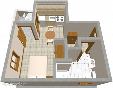Studio flat AS-456-a - Apartments Žman (Dugi otok) - 456