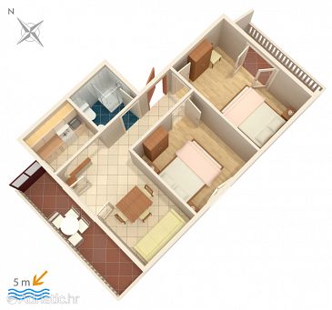 Apartment A-458-b - Apartments Okrug Gornji (Čiovo) - 458