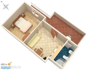 Plan Hvar, Plan u smještaju tipa apartment, WIFI.