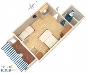 Studio AS-4632-d - Ubytování Duće (Omiš) - 4632