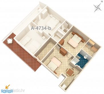 Apartment A-4734-c - Apartments Podaca (Makarska) - 4734