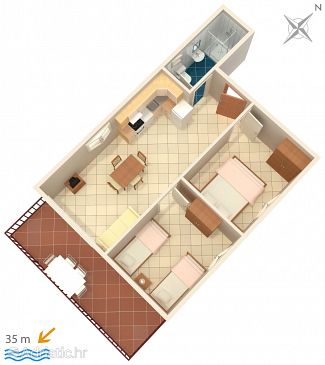 Apartment A-4842-a - Apartments Okrug Donji (Čiovo) - 4842