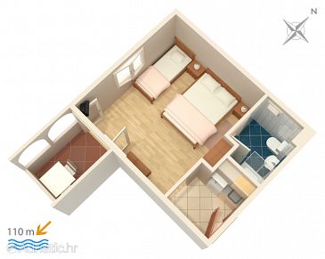 Studio flat AS-4868-g - Apartments Balića Rat (Omiš) - 4868