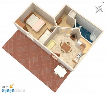 Apartment A-4874-c - Apartments Medići (Omiš) - 4874