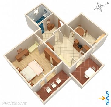 Apartment A-4992-a - Apartments and Rooms Supetarska Draga - Donja (Rab) - 4992