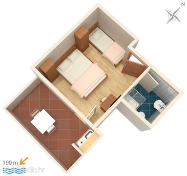 Studio flat AS-5037-d - Apartments Kampor (Rab) - 5037