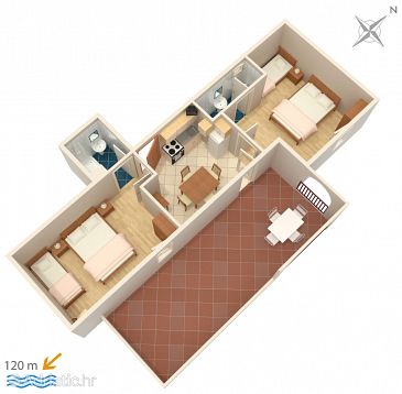 Apartment A-5050-c - Apartments Suha Punta (Rab) - 5050
