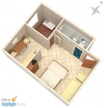 Studio flat AS-5050-c - Apartments Suha Punta (Rab) - 5050