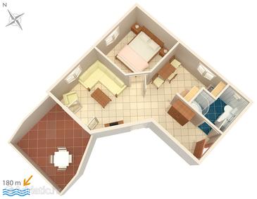 Plan Murter, Plan u smještaju tipa apartment, WIFI.