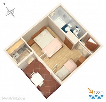 Studio flat AS-515-b - Apartments Podaca (Makarska) - 515