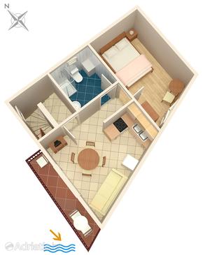 Plan Krilo Jesenice, Plan u smještaju tipa apartment, WIFI.