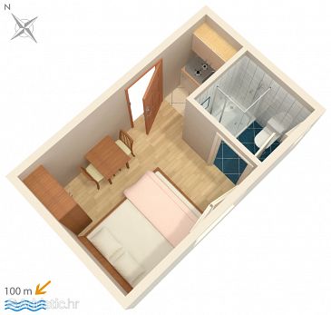 Studio flat AS-516-a - Apartments Podaca (Makarska) - 516