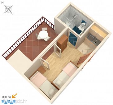 Studio flat AS-516-d - Apartments Podaca (Makarska) - 516