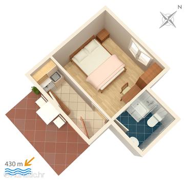 Studio flat AS-5198-a - Apartments Gradac (Makarska) - 5198