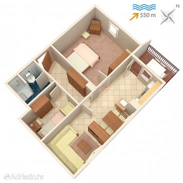 Apartment A-5303-a - Apartments and Rooms Malinska (Krk) - 5303