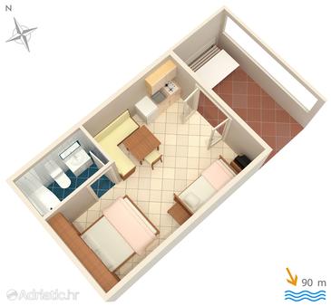 Studio flat AS-5403-b - Apartments and Rooms Vrbnik (Krk) - 5403