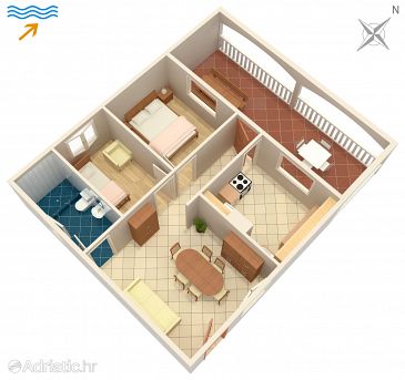Apartment A-543-a - Apartments Prigradica (Korčula) - 543