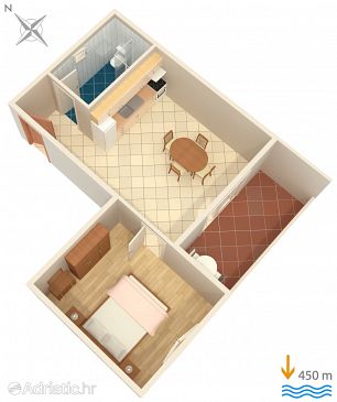 Plan Hvar, Plan u smještaju tipa apartment, WIFI.