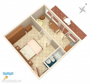 Apartment A-5691-b - Apartments Jelsa (Hvar) - 5691