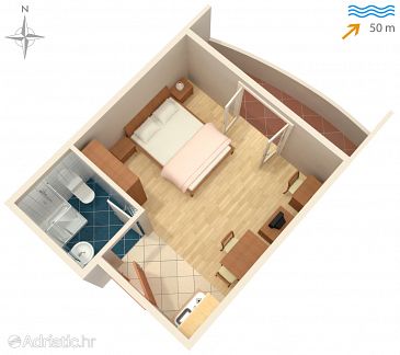 Studio flat AS-5766-c - Apartments and Rooms Ražanac (Zadar) - 5766