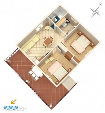Apartment A-594-a - Apartments Zavala (Hvar) - 594