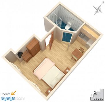 Studio flat AS-6086-a - Apartments Podgora (Makarska) - 6086