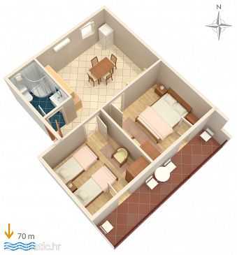 Apartment A-6116-d - Apartments Marina (Trogir) - 6116