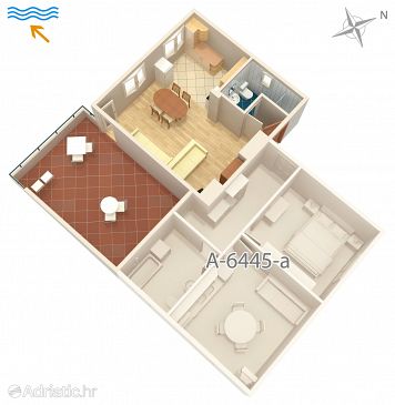 Studio flat AS-6445-a - Apartments Turanj (Biograd) - 6445