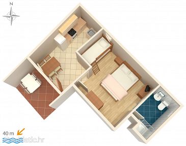 Apartment A-6498-c - Apartments Metajna (Pag) - 6498