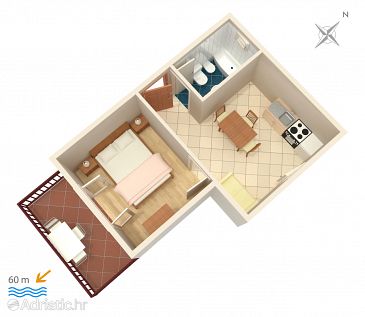 Apartment A-653-b - Apartments Marušići (Omiš) - 653