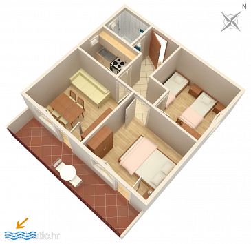Apartment A-657-a - Apartments Marušići (Omiš) - 657