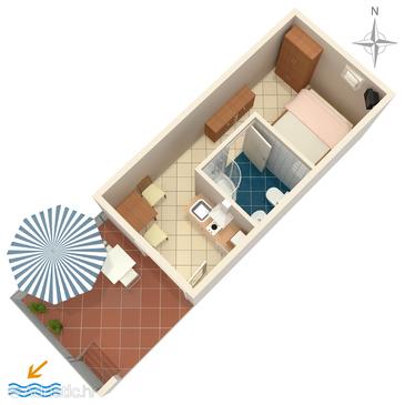 Studio flat AS-6661-a - Apartments Gradac (Makarska) - 6661