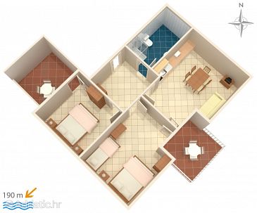 Apartment A-6671-c - Apartments and Rooms Podgora (Makarska) - 6671