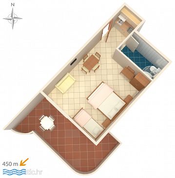 Studio flat AS-6763-c - Apartments Baška Voda (Makarska) - 6763