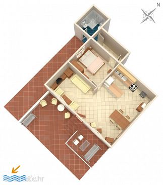 House K-6809 - Vacation Rentals Kotišina (Makarska) - 6809