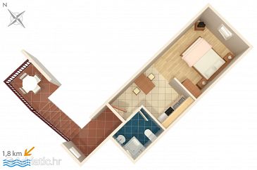 Studio flat AS-6951-a - Apartments and Rooms Novigrad (Novigrad) - 6951
