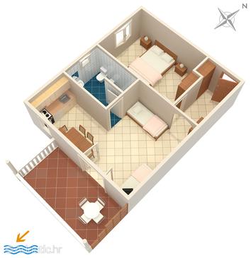 Plan Sumartin, Plan u smještaju tipa apartment, WIFI.