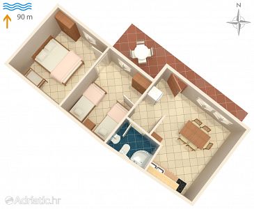 Apartment A-7506-a - Apartments Uvala Pobij (Hvar) - 7506